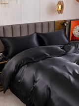 [Noir] SilkSilky-FR 19Momme Parure de Lit Soie 003