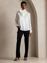 [Noir] SilkSilky-FR 19Momme Soie Womens Pants 005