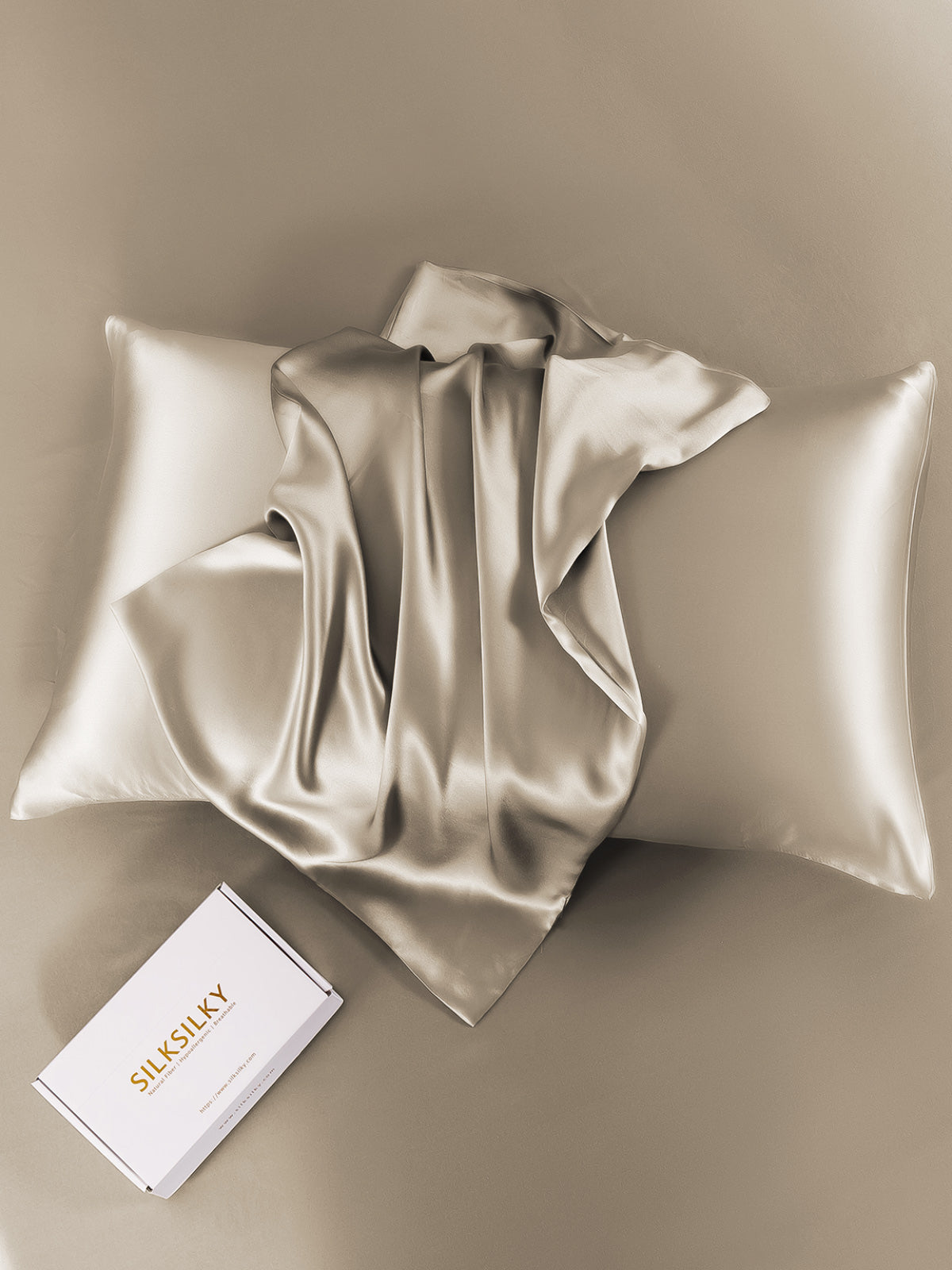 [Kaki] SilkSilky-FR 22Momme Pure Soie Pillowcase 003