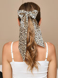 SilkSilky-FR 19Momme Pure Soie Scrunchie Leopard 004