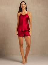 [Rouge Vineux] SilkSilky-FR Sleeveless V Neck Ensemble Camisole 007