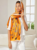 SilkSilky FR Pure Soie Scarf Orange 002