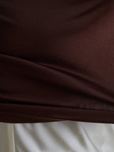 [Café] SilkSilky-FR Half Sleeve Femme T-Shirt 004