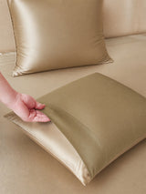 [Beige+Kaki] SilkSilky-FR Parure de Lit Soie 003