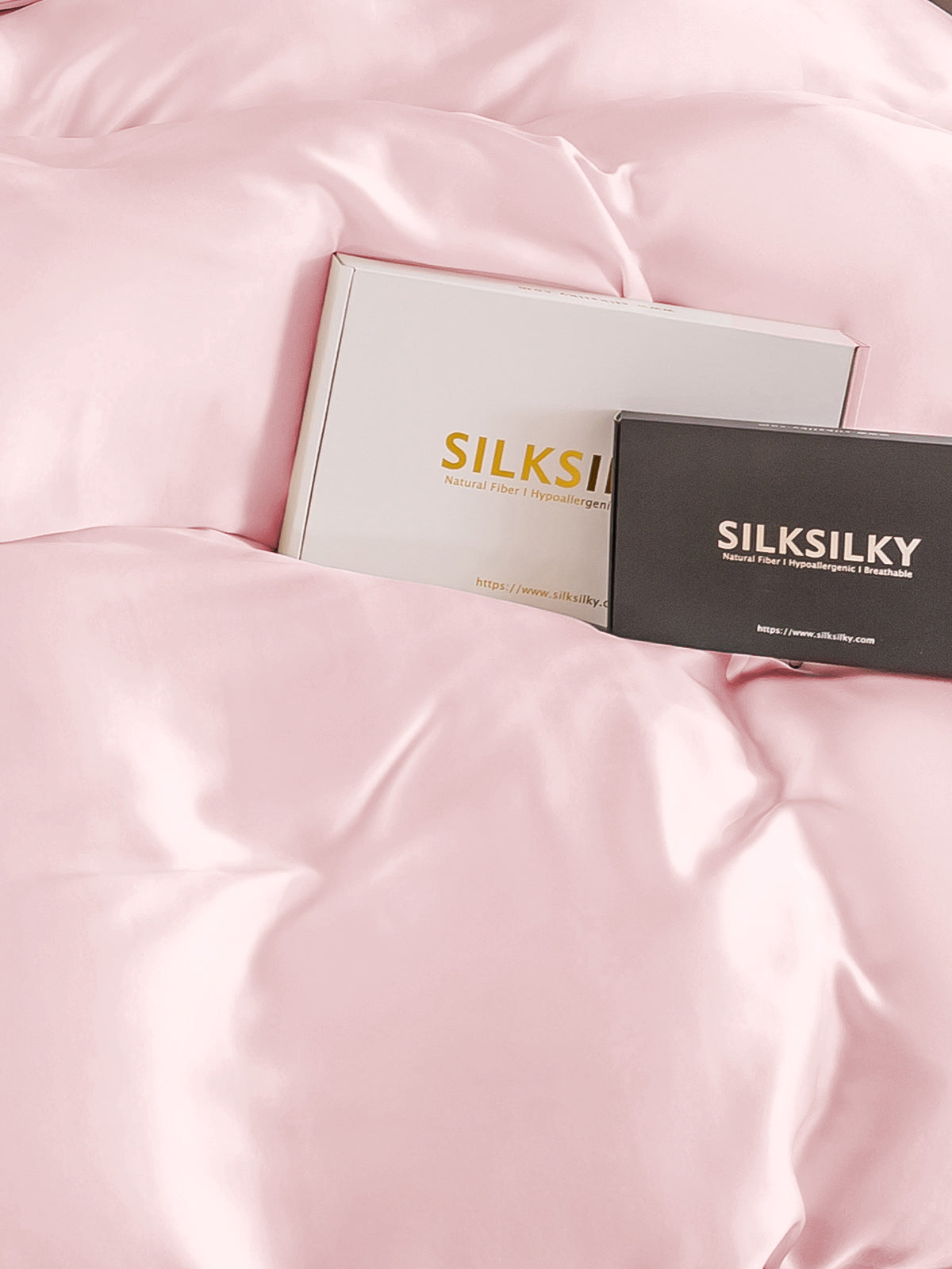 [Rose] SilkSilky-FR 22Momme Pure Soie Duvet Cover 004