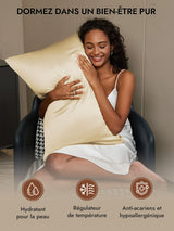 [Ivory] SilkSilky-FR 30Momme Taies d'Oreiller 005