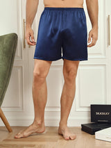 [Bleu Foncé] SilkSilky-FR Mens Sleep Bottoms 003