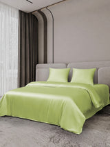 [Vert Menthe] SilkSilky-FR Parure de Lit Soie 002