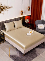 [Beige] SilkSilky-FR Parure de Lit Soie 001