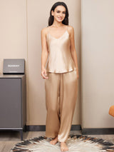 [Champagne] SilkSilky-FR Fines Brides Col V Ensemble Camisole 004