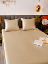 [Beige] SilkSilky-FR Parure de Lit Soie 003