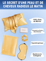 [Champagne] SilkSilky-FR 19Momme Pure Soie Pillowcase Set 002