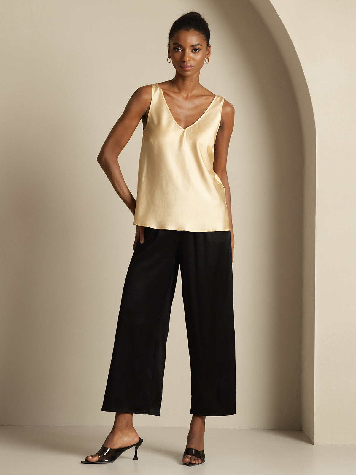 [Champagne] SilkSilky-FR 19Momme Soie Camisoles 008