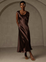 [Café] SilkSilky-FR Cap Sleeve Robes 001