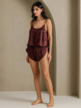 [Brun] SilkSilky-FR Spaghetti Strap Ensemble Camisole 010