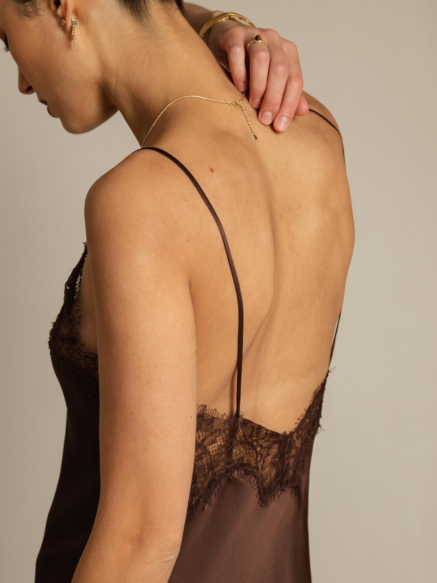 [Brun] SilkSilky-FR Soie Dress 005