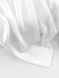 SilkSilky FR 19Momme Pure Soie Pillowcase Blanc 006