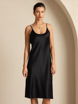[Noir] SilkSilky-FR Sleeveless Col en U Robes 004