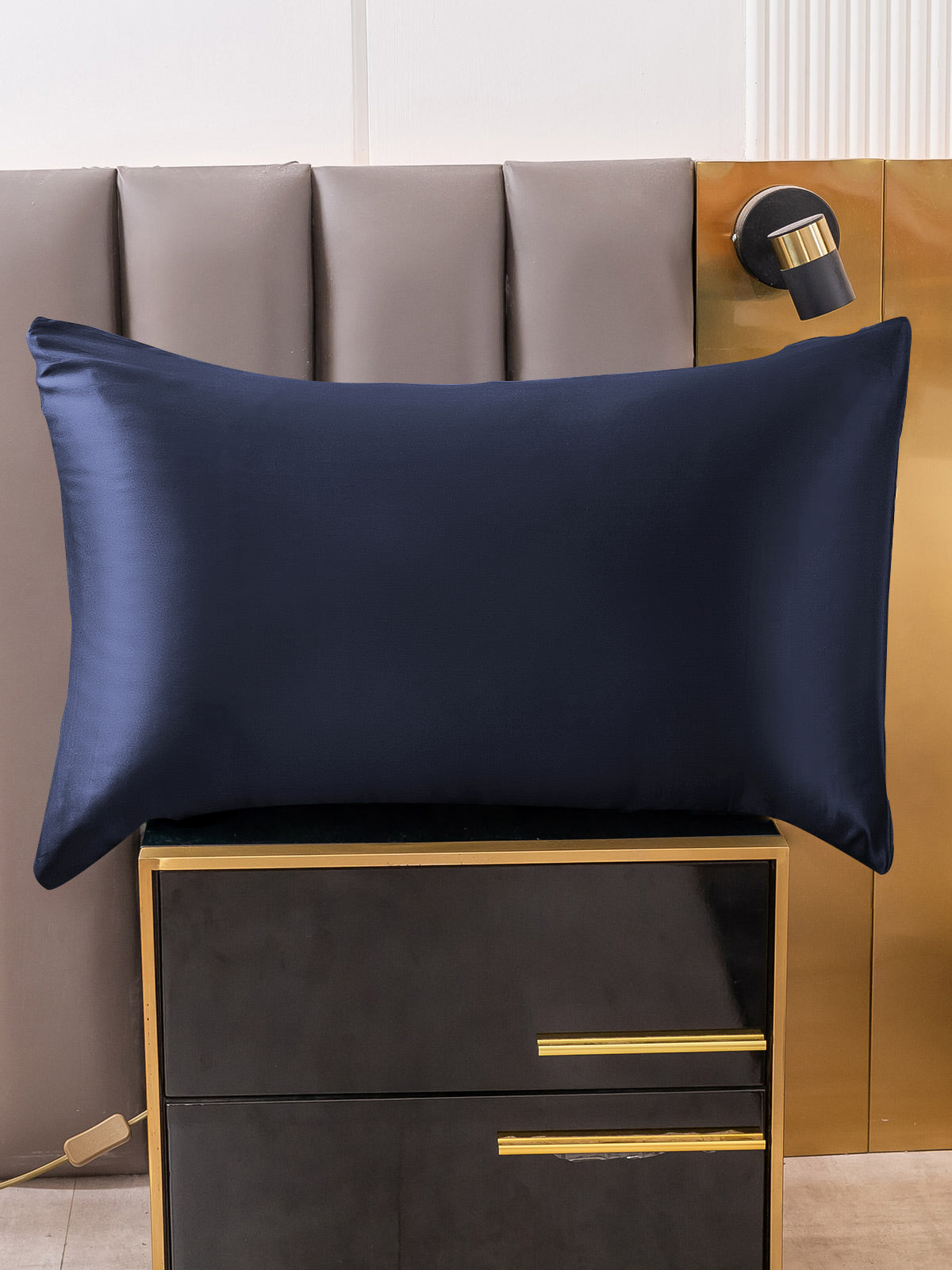 [Bleu Foncé] SilkSilky-FR 22Momme Pure Soie Pillowcase 004