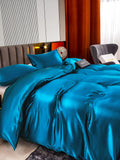 SilkSilky FR 22Momme Pure Soie Bedding Set BleuRoyal 005