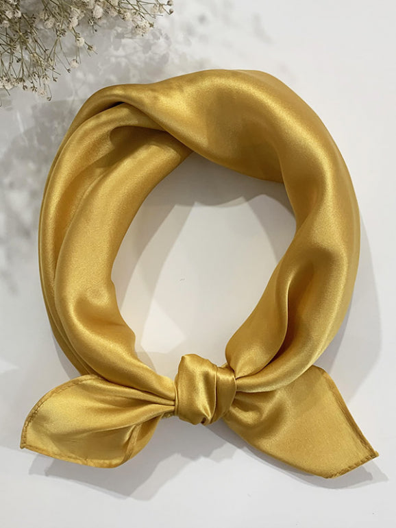 SilkSilky FR Pure Soie Scarf Jaune 001