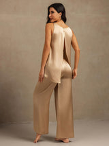 [Champagne] SilkSilky-FR Sleeveless Femme Pyjamas 001
