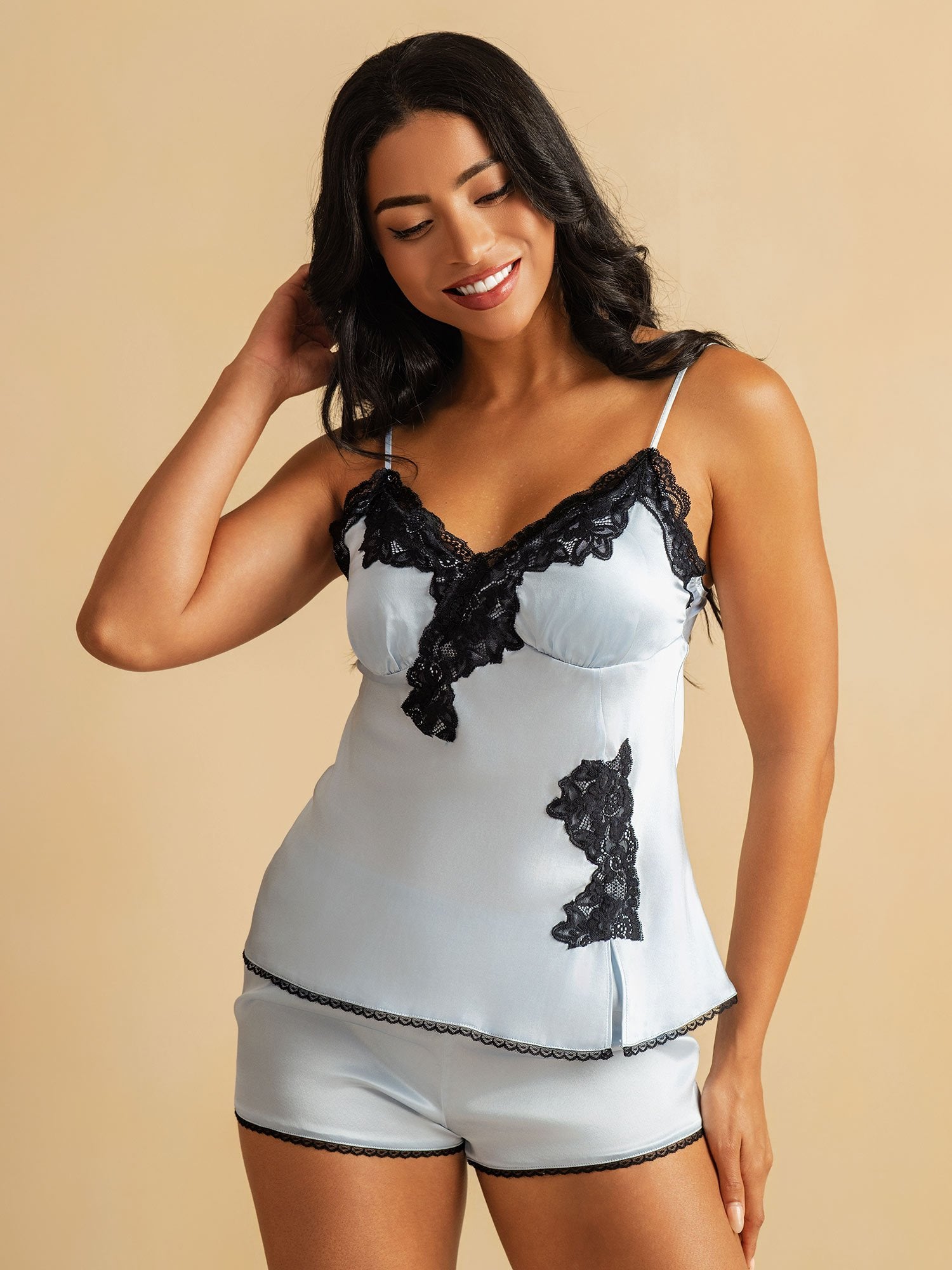 [BleuCiel] SilkSilky-FR Soie Camisole Set 006