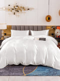 SilkSilky FR 19Momme Pure Soie Bedding Set Blanc 001