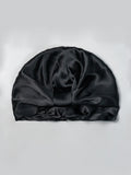 SilkSilky-FR Pure Soie Sleep Cap Noir 005