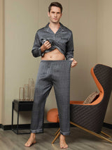 [Ginkgo Marine] SilkSilky-FR 19Momme Manches longues Homme Pyjamas 008