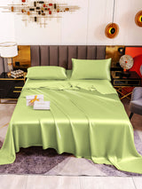 [Vert Menthe] SilkSilky-FR 19Momme Parure de Lit Soie 002