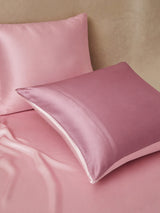 [MauvePâle+RoseClair] SilkSilky-FR Parure de Lit Soie 003