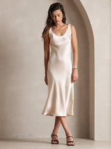[Beige] SilkSilky-FR Sleeveless Robes 001