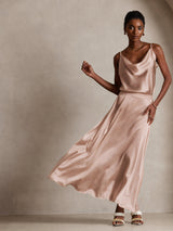 [Toscane] SilkSilky-FR Spaghetti Strap Cowl Neck Top À Fines Brides 007