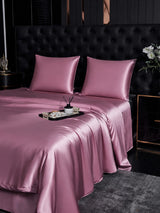 [Mauve Pâle] SilkSilky-FR Parure de Lit Soie 003