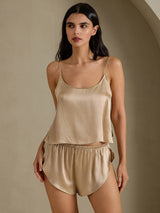 [Or Champagne] SilkSilky-FR Spaghetti Strap Ensemble Camisole 003