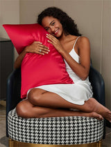 [Rouge Vineux] SilkSilky-FR 19Momme Taies d'Oreiller 002