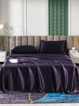 [Violet Foncé] SilkSilky-FR 25Momme Parure de Lit Soie 002