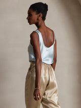 [Bleu Clair] SilkSilky-FR Sleeveless Top À Fines Brides 004