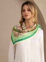 [Crocodile Sable] SilkSilky-FR Scarf 003
