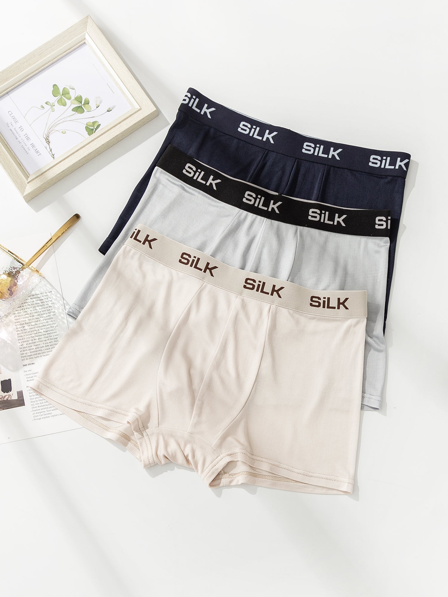 [Multi] SilkSilky-FR Pure Soie Mens Underwear 003