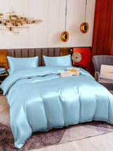 [Bleu Clair] SilkSilky-FR 19Momme Pure Soie Bedding Set 005