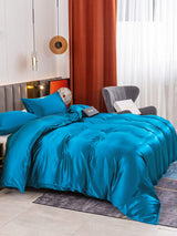 [Bleu Royal] SilkSilky-FR 19Momme Parure de Lit Soie 003