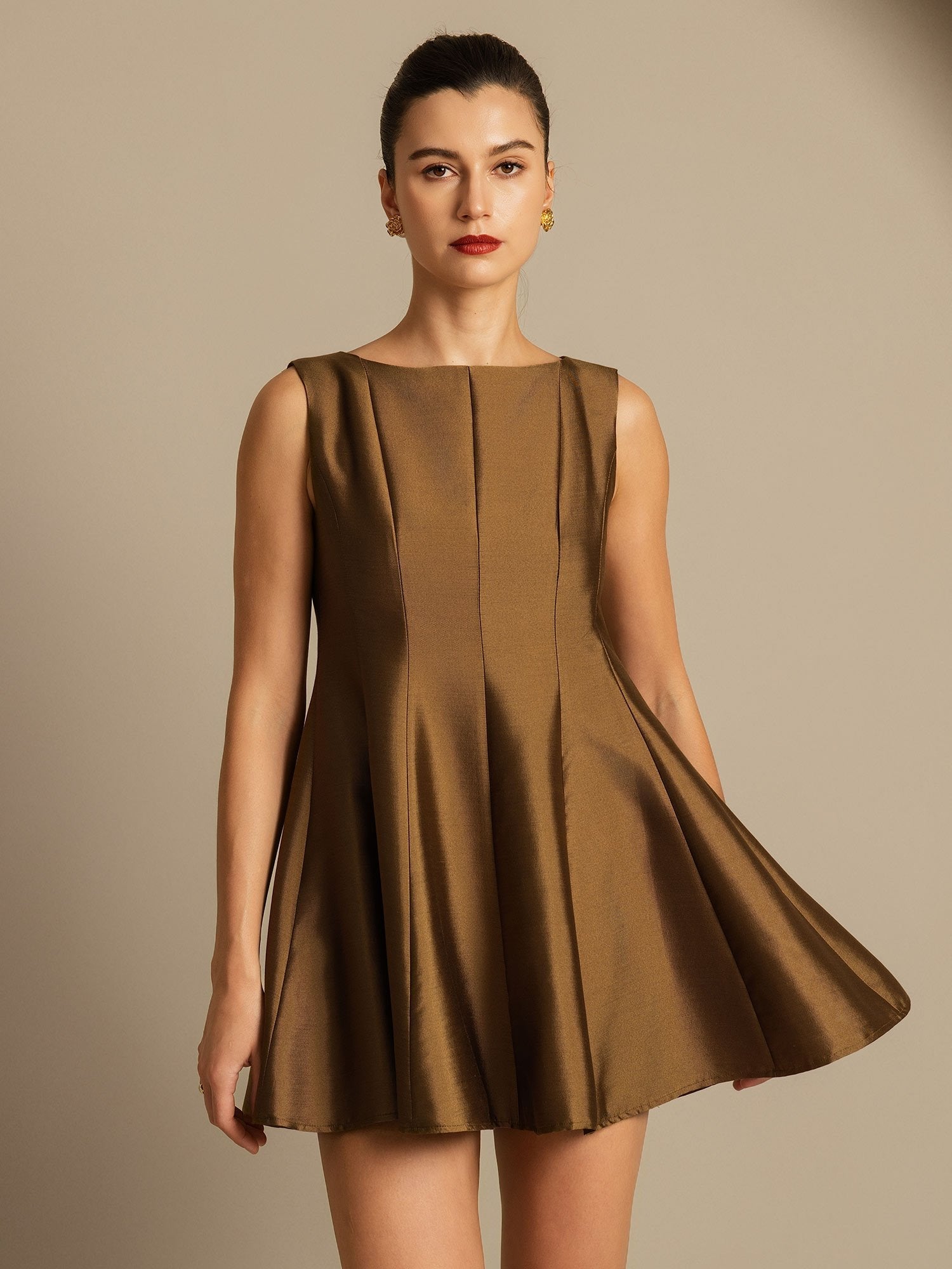 [Bronze] SilkSilky-FR 32Momme Soie Dress 006,