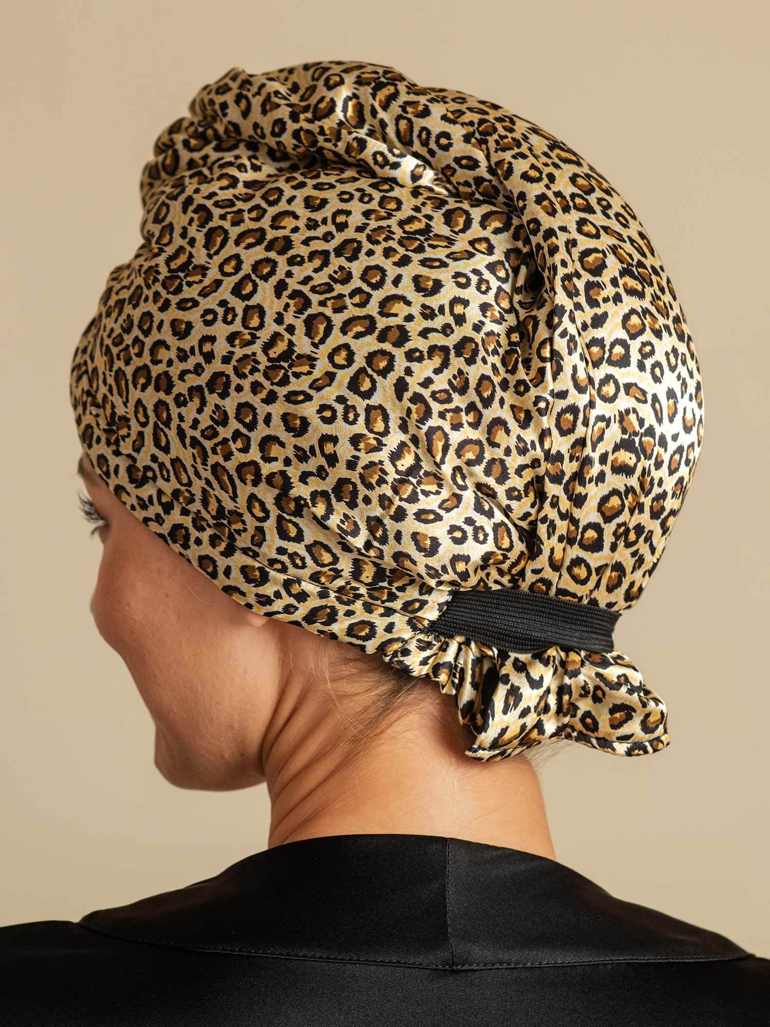 [Leopard] SilkSilky-FR Soie Hair Towel Wrap 006,