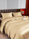 SilkSilky FR 22Momme Pure Soie Bedding Set Beige 003