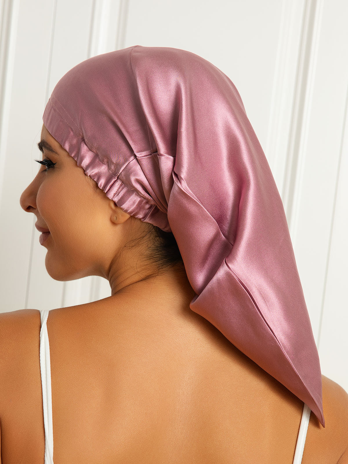 [Mauve Pâle] SilkSilky-FR Bonnets de Nuit 001