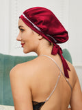 SilkSilky FR Pure Soie Sleep Cap RougeVineux 002