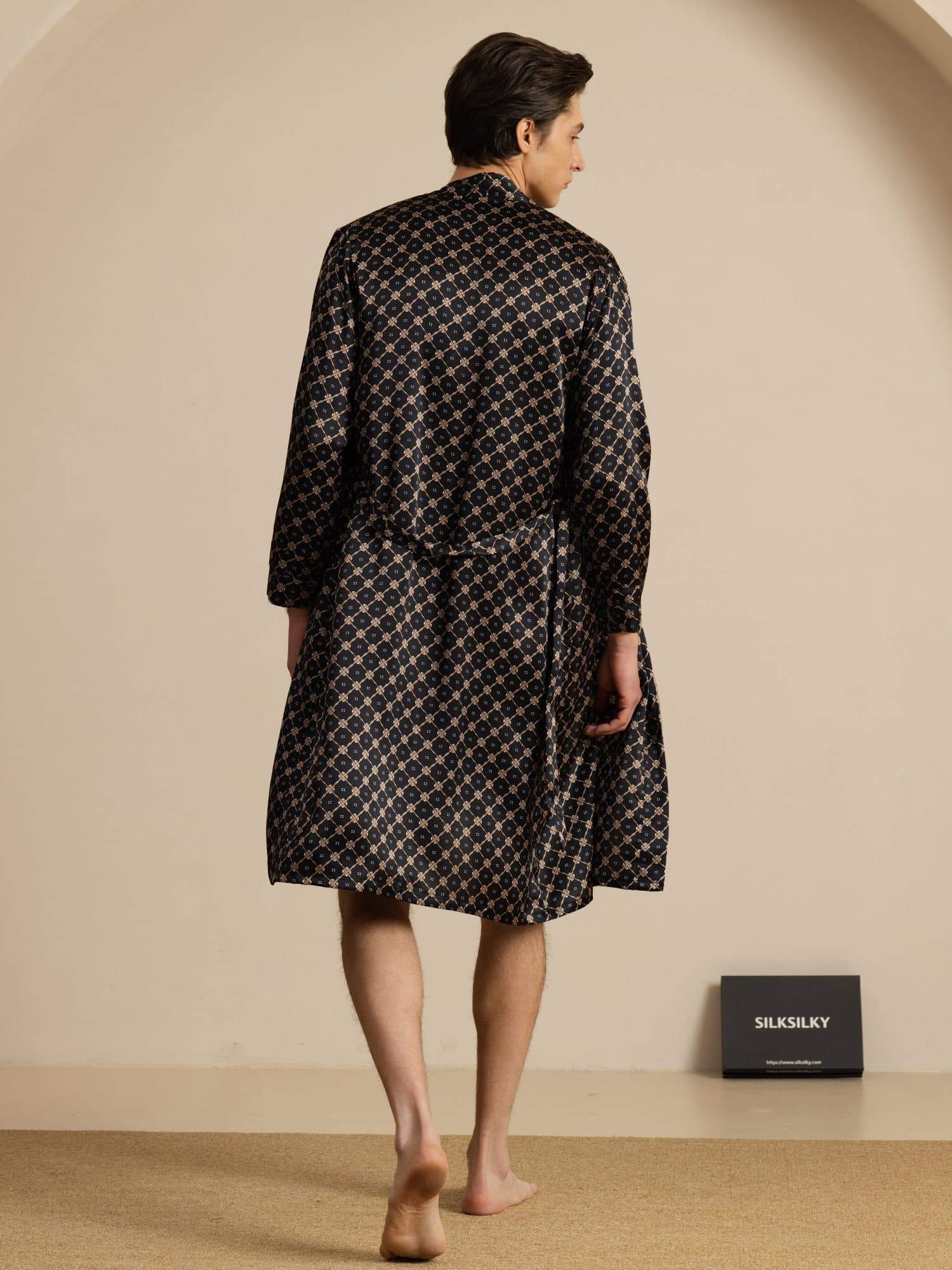 [Chaîne Noire] SilkSilky-FR Long Sleeve Homme Pyjamas 002