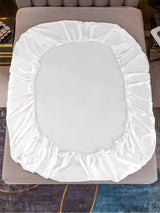 [Blanc] SilkSilky-FR Parure de Lit Soie 003
